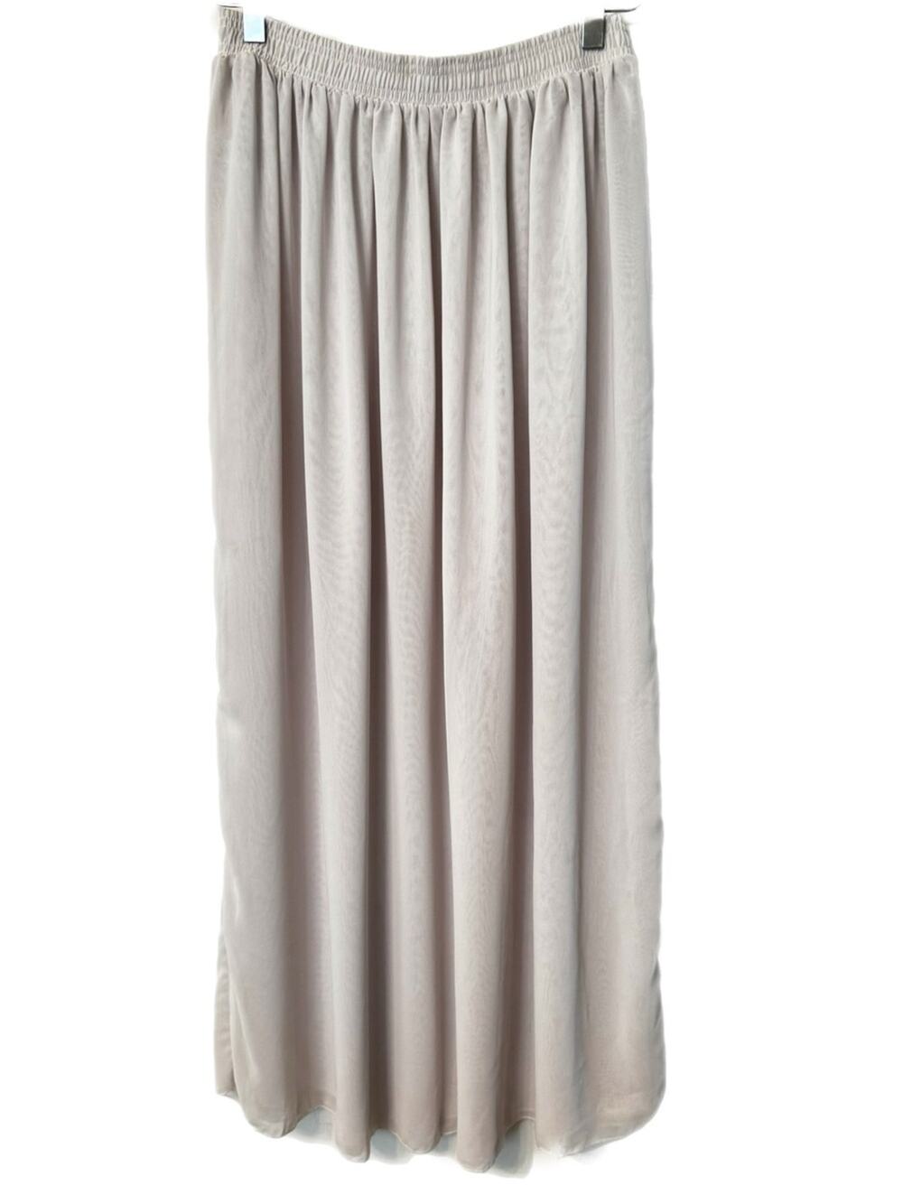 American Apparel White Chiffon Maxi Skirt Sz M/L